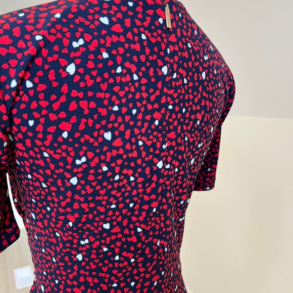 MICHAEL Michael Kors Heart-Print Ruched Matte-Jersey Dress - Picture 7 of 7